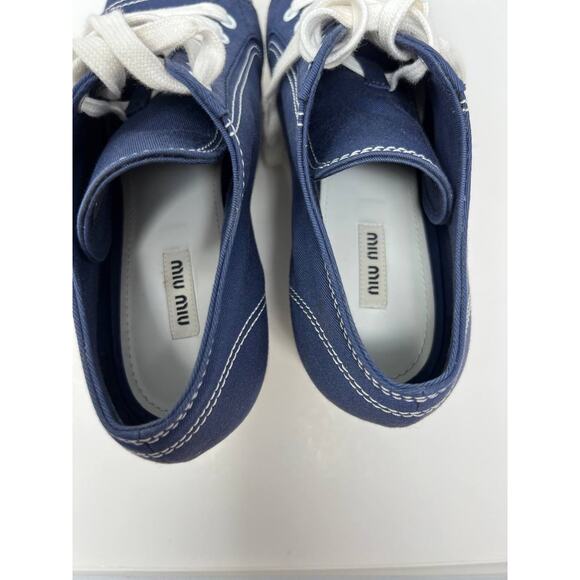 Miu Miu Shoes Women's Size 38.5 Platform Sneakers Authentic Designer Luxury Bold - Picture 15 of 16